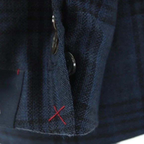 Cardinal of Canada NWT Wool Sport Coat Size 38S US In Blue & Black Plaid